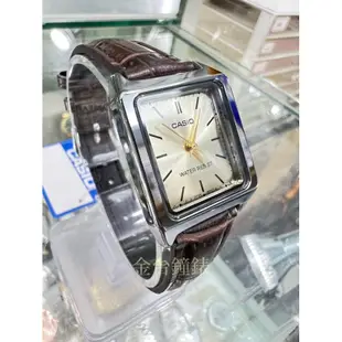 【金台鐘錶】CASIO 卡西歐 LTP-V007L-9E 皮帶 方形 (女錶) (哈韓) 必備(金指針x淡金面)