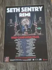 SETH SENTRY REMI - 2016 AUSTRALIA Tour - Laminated Promo Tour Poster