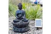 Buddha Solar Water Fountain with LED Light