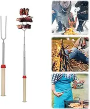 5er Pack Smores Sticks for Fire Pit scalable range 31~81cm,Barbecue Forks WIth Storage Bag - Marshmallow Roasting Sticks Smores Kit - Smore Skewers Hot Dog Fork Campfire Cooking Equipment (red)