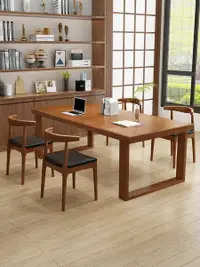在飛比找樂天市場購物網優惠-辦公桌 書桌 電腦桌 工作桌客廳全實木大書桌長工作臺家用現代