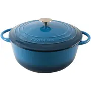 Pyrolux Pyrochef 20cm/2L Cast Iron Round Casserole w/ Lid Cooking Pot Ocean Blue