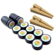 NEW LEGO SUSHI LOT salmon rolls chopsticks food ninjago chop stick chopstick