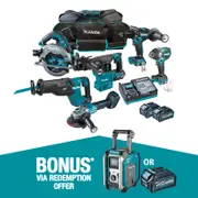 Makita 40V Max Brushless 6 Piece Combo Kit DK0191G601
