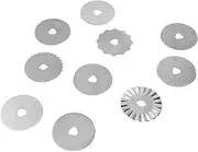 HOODANCOS 1 Set Rotary Cutter Blades Steel Cutting Tools for Quilting Scrapbooking Sewing Compatible with Olfa Includes Straight Wavy and Gear Blades