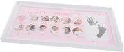 Baby Handprint Kit Newborn Milestone 12 Month Growth Photo Frame for Baby's First Birthday Decor