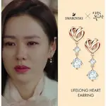 SWAROVSKI 施華洛世奇 LIFELONG HEART 穿孔耳環 愛的迫降-孫藝珍同款