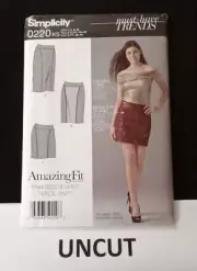 Simplicity Amazing Fit Sewing Pattern 0220 Size 8-16 Womens Pencil Skirt NEW