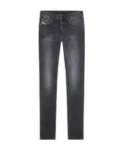 Diesel D-Luster Stonewashed Slim-Cut Jeans 29 Black