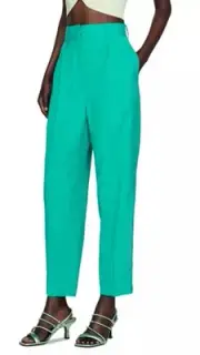 Sandro Mix It Collection Bernard Straight Leg Pleated Pants Nwt Sz 34 (2 US)