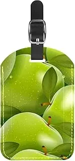 [WOSHJIUK] Luggage Tags,2 Pack Labels Suitcase Tags,Green Fruit Pattern,Luggage Tags Privacy Protection Travel Bag Tag