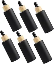 VINTORKY 6pcs Refillable Frosted Glass Dropper Bottles for Essential Oils Perfume Liquids Leak Design Lightweight Travel Containers for Aromatherapy DIY Blends