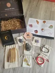 Mindful Souls Subscription Box Amethyst Fluorite Chrysocolla Hamsa Jasper