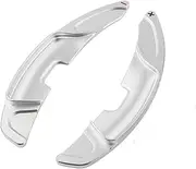 For Lexus For ES300h For ES350 For_Z10 2019 2020 1 Pair CNC Aluminum Car Steering Wheel Shift Paddle Shifter Cover Accessories(Silver)