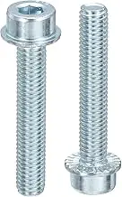 uxcell M8x45mm Hex Socket Head Cap Screws, 10Pcs Carbon Steel Flanged Bolt Full Thread Screw Machine Screws for Machinery, Home Repairs and Fixtures