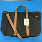 Hearth & Hand with Magnolia Tote Bag Washable Paper Faux Leather Strap Brown New