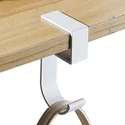 Purse Holder for Desk - Under Desk Headphone Holder - Multifunctional Portable 5-Shaped Hook, Movable Table Rack, Heavy Duty Organizer for Clothes Hats Coats