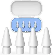 Reelau [4 Pack] Replacement Tips Compatible with Apple Pencil 2/1/ Por/UBS-C, 4pcs 2B Pencil-Tips w/Storage-Box Compatible with Apple Pencil Tips for Genaration 2 & 1 [High Sensitivity] [Durable]