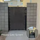 Gate Privacy Screen Gate Cover Door Barrier Gate Screen with handle cut - Black