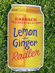 Karbach Brewing Lemon Ginger Metal BEER Sign Tin Tacker HOUSTON Brewery 22"X12"