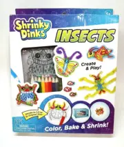 Shrinky Dinks Insects NEW Color Bake Shrink Kids Toy Activity 76 Pieces USA