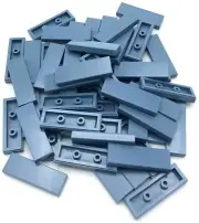 Lego 50 New Sand Blue Tiles 1 x 3 Flat Smooth Pieces Parts