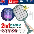 Electric USB Rechargeable Racket Fly Swatter Mosquito Insect Killer Bug Zapper