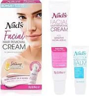 Nad's Facial Hair Removal Cream and Soothing Balm, All Skin Types, Face hair Remover, 28g
