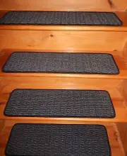 14 STEP 9" x 30" + Landing 30" x 30" Stair Treads Vinyl Backing Non Slip
