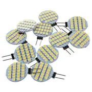 10x G4 SMD 24 LED Cabinet Marine Camper Car Bulb Lamp 12V Warm White Light 25