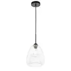 Living District Kason 1 Light Pendant, Black - LD5031D8BK