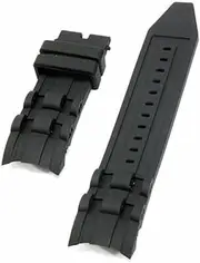 [TEAFIRST] 26mm Rubber Black Watch Band For Invicta Pro Diver Collection Chronograph