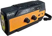 Rychi Emergency Crank Weather Radio with 4000mAh Power Bank, AM/FM/NOAA Solar Portable Weather Radio with 3 Modes Flashlight&Motion Sensor Reading Lamp, SOS Alarm, Cellphone Charger for Emergency (O)