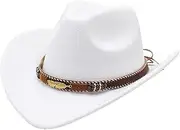 [Generic] Cowboy Hats,Classic Cowgirl Hat Beach Hat for Men Women -Sun Protection Beach Hat with Wide Brim,Clothing Accessories for Men Women