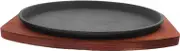 PLAFOPE Cast Iron Skillet Pan BBQ Cookware Traditional Grill Pan for Indoor Outdoor Use for Steak Vegetable Toast Cake Mold Heavy Duty Round Griddle