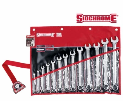 Sidchrome 13pcs AF Ring and Open End CR-V Spanner set 1/4 - 1" SCMT22410