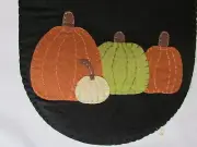Orange white green Pumpkin Table Runner Candle Mat Doily Collins GR-205 New