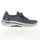 SKECHERS 女 健走鞋 運動鞋 GO WALK ARCH FIT 灰 襪套 124863GYPK 運動達人