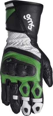 GMS-Moto GR-1 SF, gloves , color: Black/White/Green , size: XXL