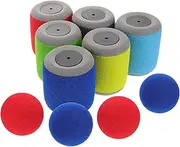 INOOMP 1 Set Lightweight Toss Game Outdoor Sensory Balls and Plastic Cans for Family Fun Skill Development and Motor Coordination Play Activities