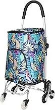 Foldable Shopping Cart for Groceries, Portable Grocery Shopping Cart with Wheels, Lightweight Large Hand Truck for Supermarket