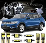 AENVTOL 13 Pieces 5N AD BW LED Interior Lights Kit Replacement for VW 5N AD BW 2007-2010 2011-2020 2021 White Interior LED Bulbs + Trunk light, License Plate Light, Install Tool