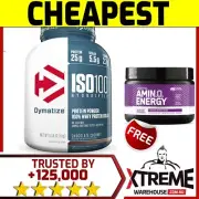 DYMATIZE ISO 100 2.27KG 5lb CHOCOLATE // WPI WHEY PROTEIN ISOLATE HYDROLYZED +