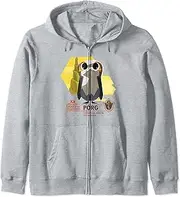 [STAR WARS] Galaxy Of Creatures Porg Poster Zip Hoodie
