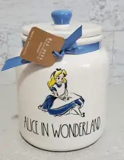 RAE DUNN Disney's "ALICE IN WONDERLAND" 7 in. Canister With Lid NEW with TAG
