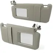 1pair Car Sun Visor Set Sunshade Shield Compatible for Toyota Camry Hybrid 2007 2008 2009 2010 2011 Right & Left with Vanity Light