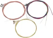 Generic 3 Sets Strings Folk String Set Classical Guitar Parts Classical Guitar Accessories Acoustic Guitar Parts Instrument Replacement Parts Flamenco Guitar Parts Metal