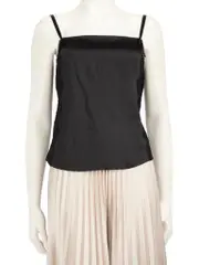 Black Silk Lace Cami Top