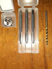 M7 X 1.0 HSS Hand Tap 3pcs set Taper Inter bottom + HSS Die NUT +tapping drill