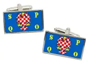 Olomouc (Czech) Flag Cufflinks in Chrome Gift Box